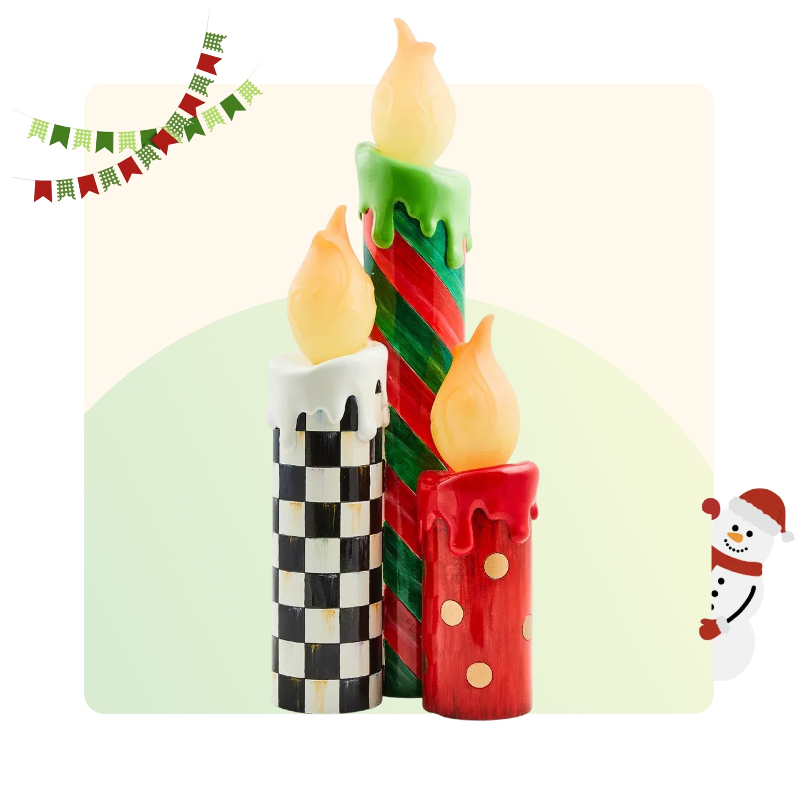 Christmas Candles & Candle Holders