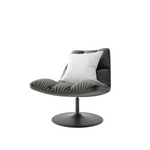 Plush Lounge Chair with Metal Pedestal Base