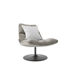 Plush Lounge Chair with Metal Pedestal Base
