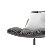 Plush Lounge Chair with Metal Pedestal Base