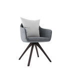Contemporary Upholstered Swivel Chair with Cushion