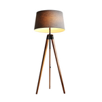 Wood Tripod Fabric Shade Floor Lamp