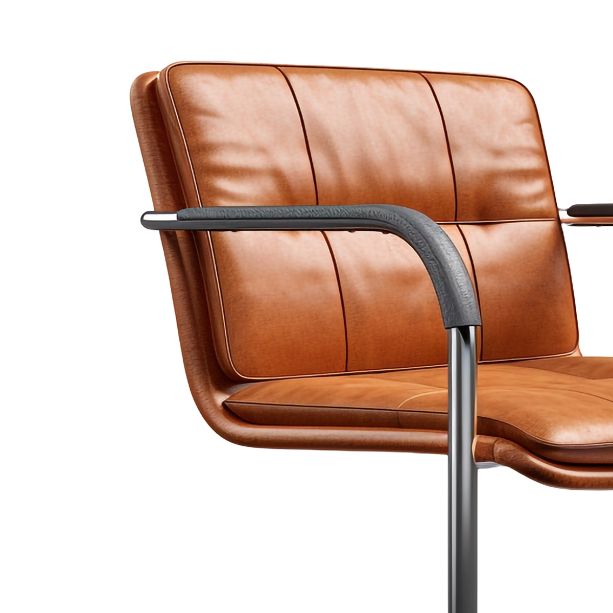 Luxe Cantilever Leather Lounge Chair