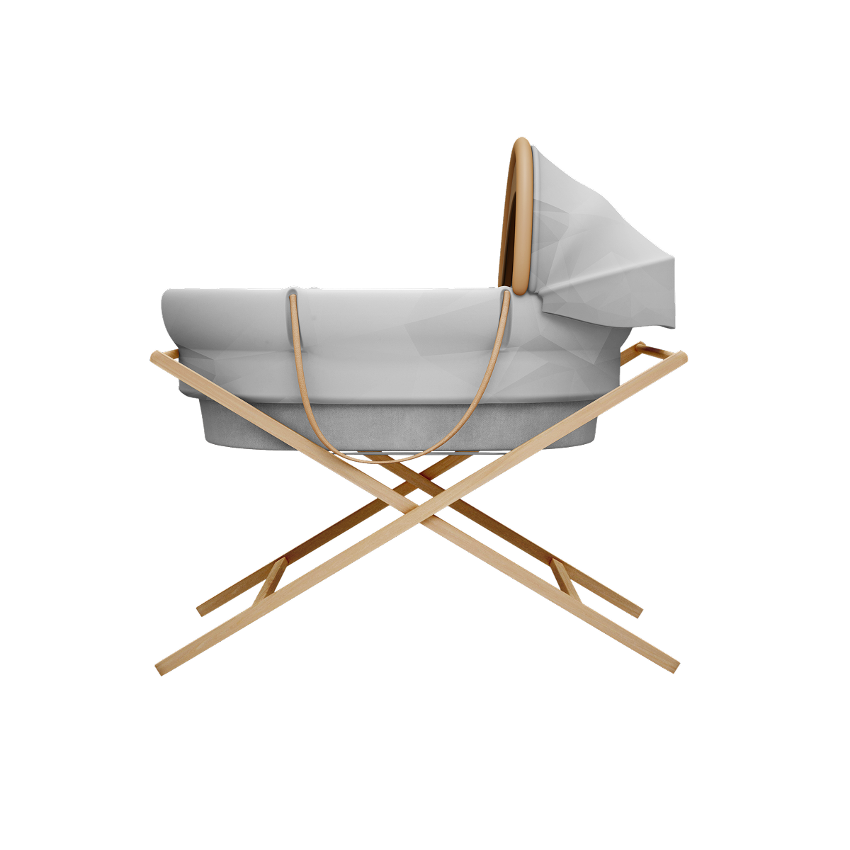 Modern Baby Bassinet with Wooden Stand