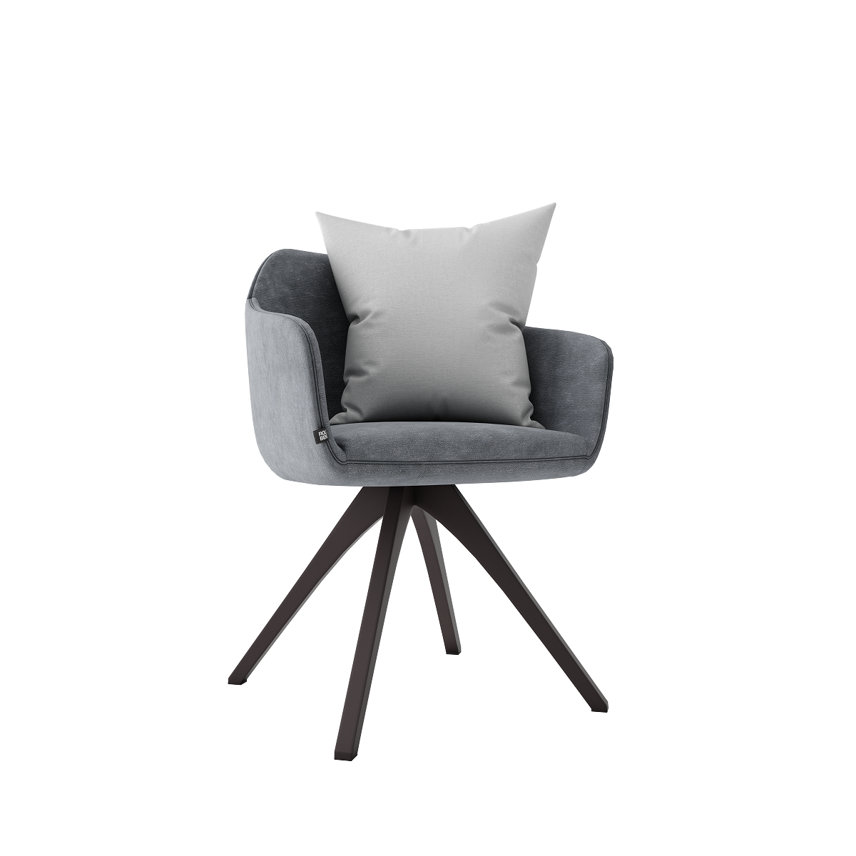 Contemporary Upholstered Swivel Chair with Cushion