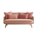 Cream Modern Wooden Frame Sofa