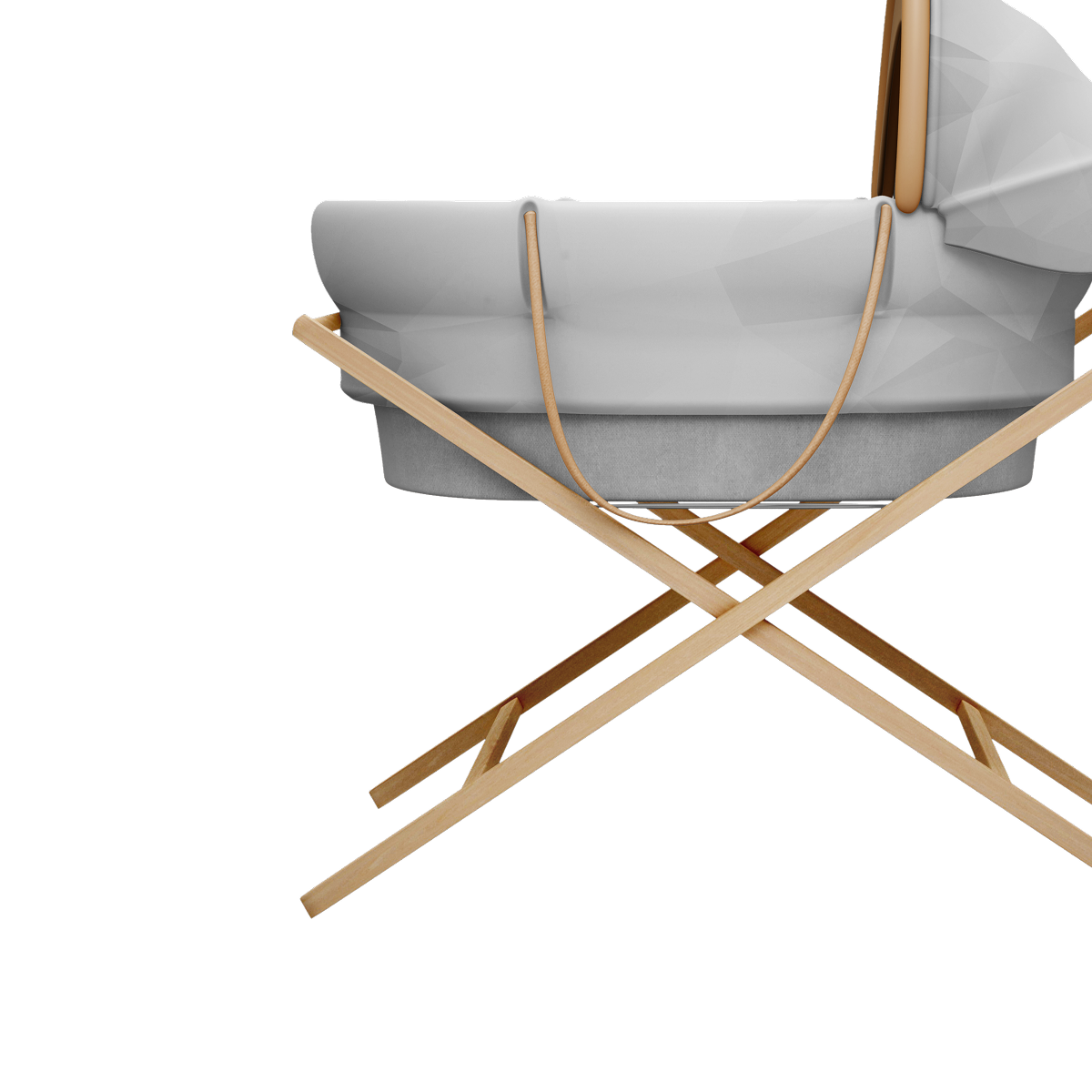 Modern Baby Bassinet with Wooden Stand