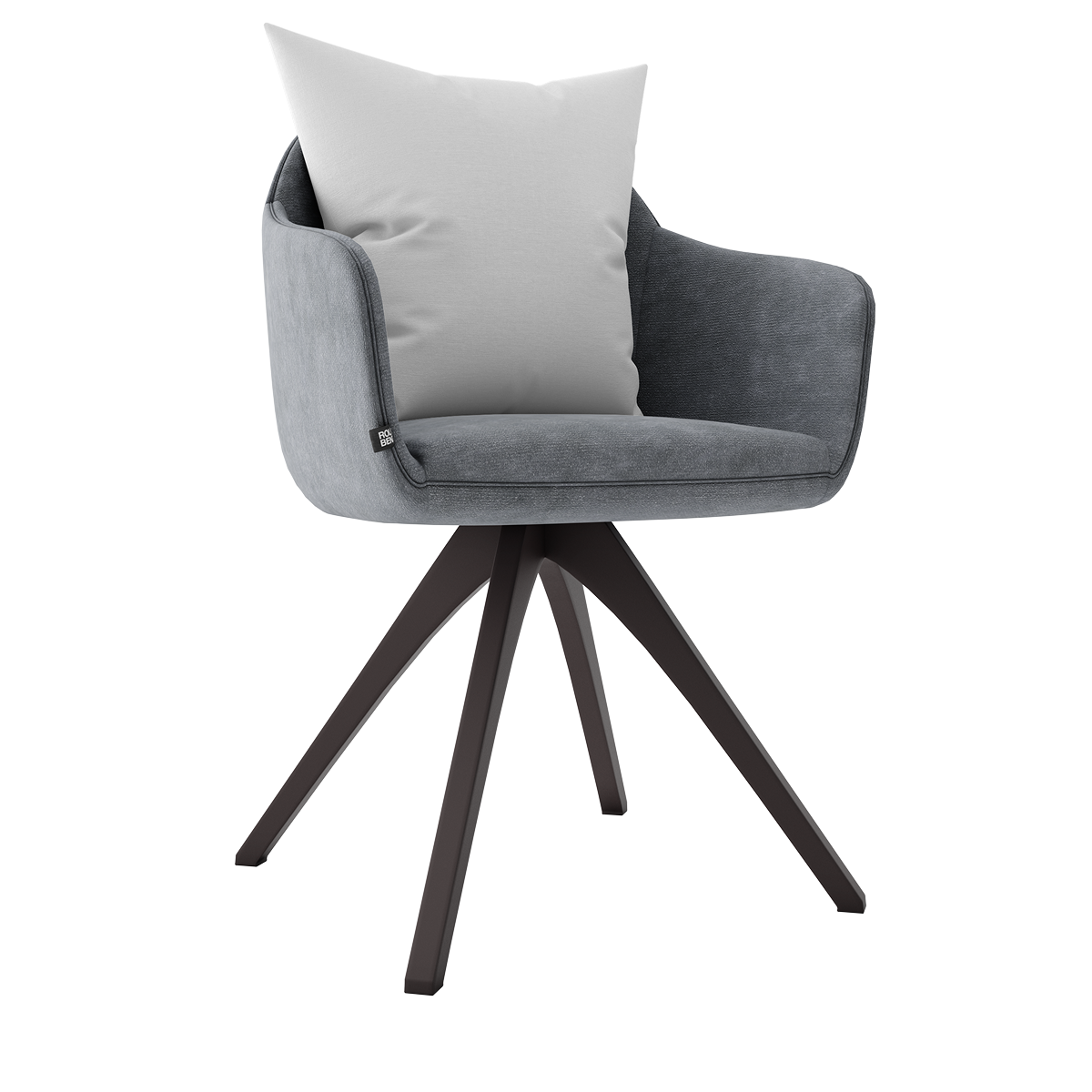 Contemporary Upholstered Swivel Chair with Cushion