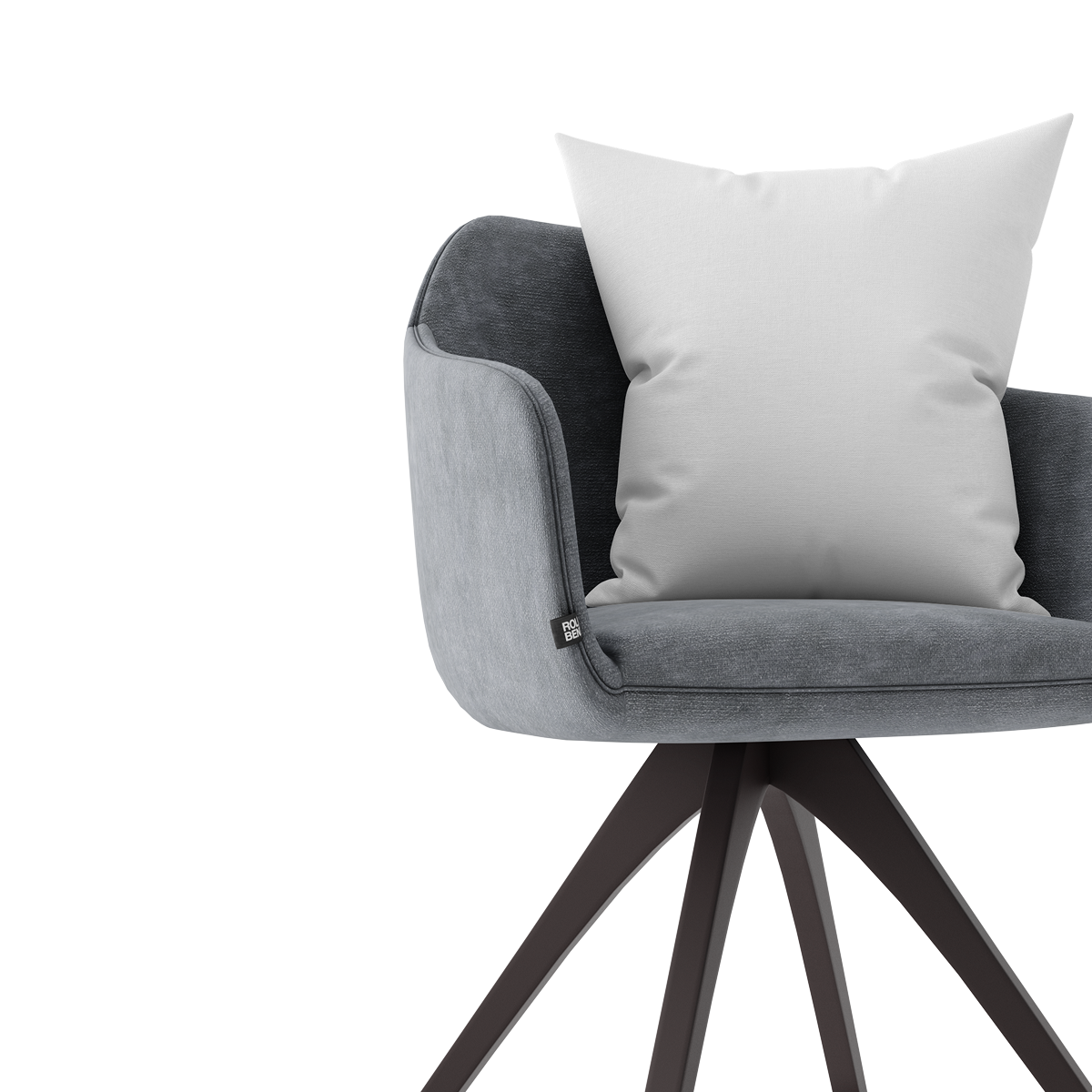 Contemporary Upholstered Swivel Chair with Cushion