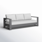 Modern White Aluminum Outdoor Sofa