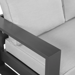 Modern White Aluminum Outdoor Sofa