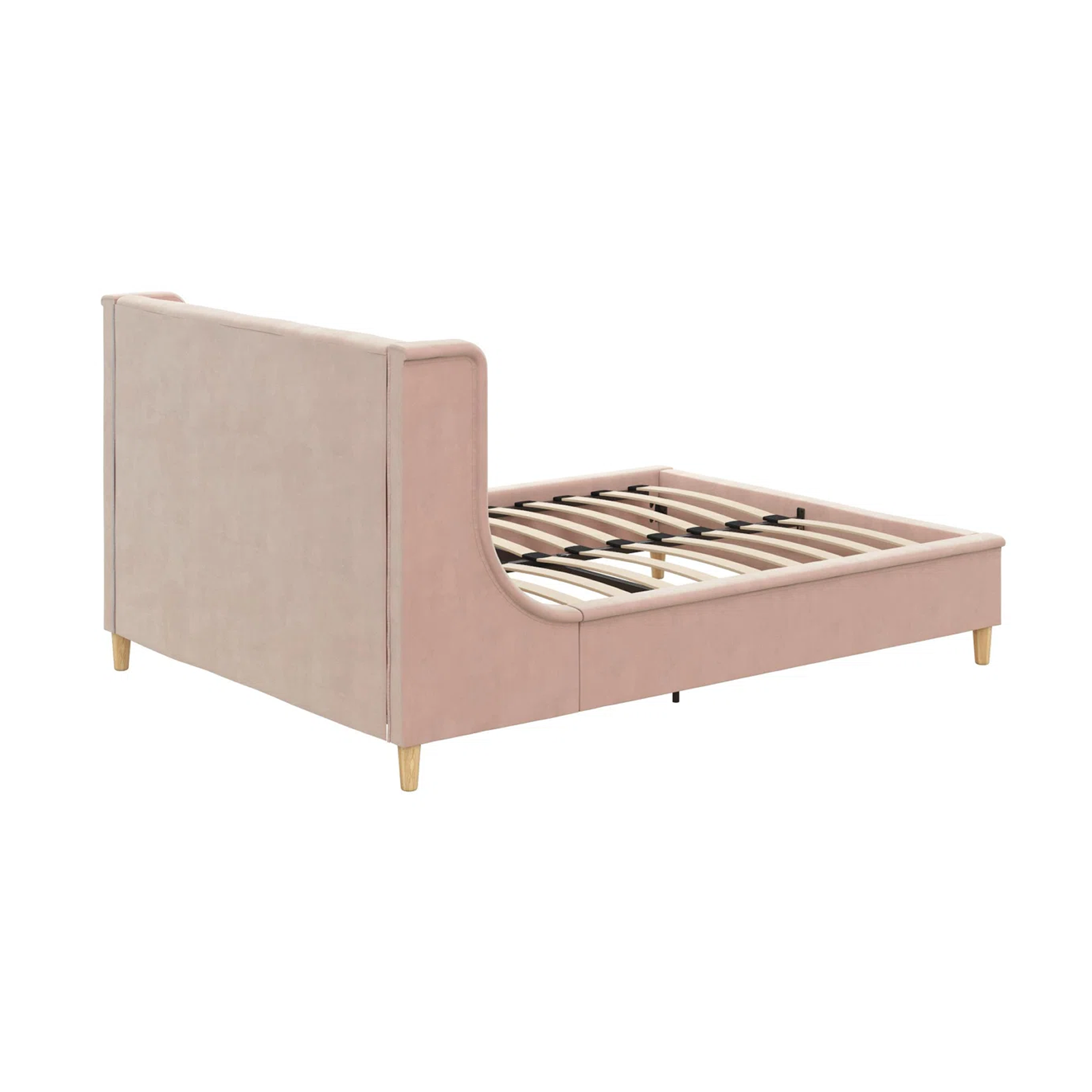 Pink Upholstery Queen Bed Frame