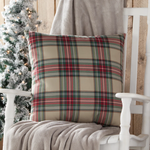 Classic Red and Black Buffalo Plaid Square Pillow
