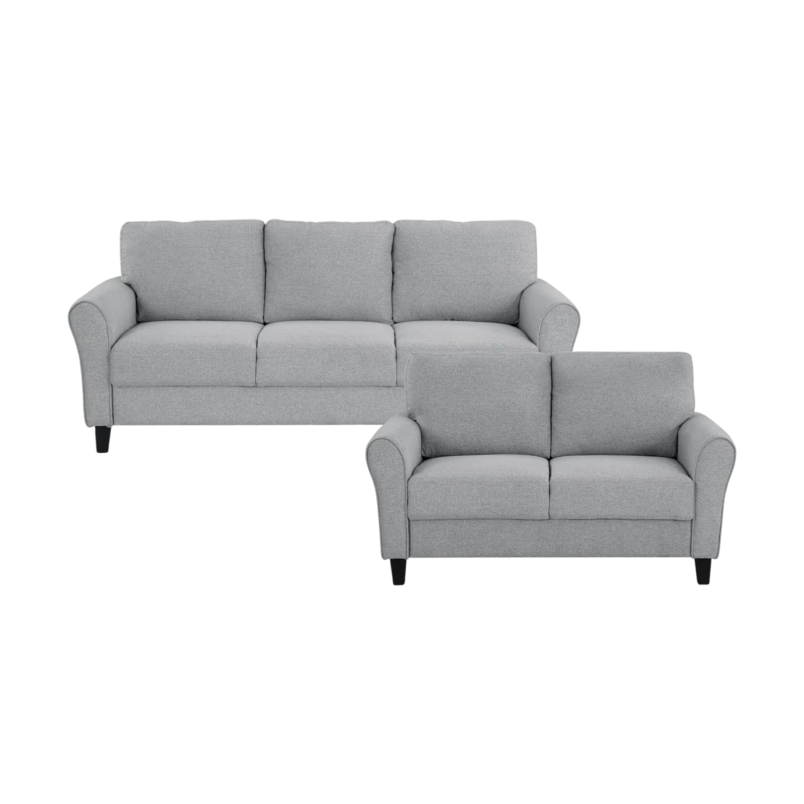 Light Grey Scandinavian 3 + 2 Sofa Suite