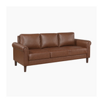 Classic Brown Faux Leather 3 + 2 Sofa Set