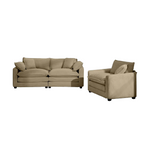Beige Classic Rolled Arm 3 + 1 Sofa Set