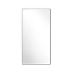 Slim Rectangular Wall Mirror with Black Edge