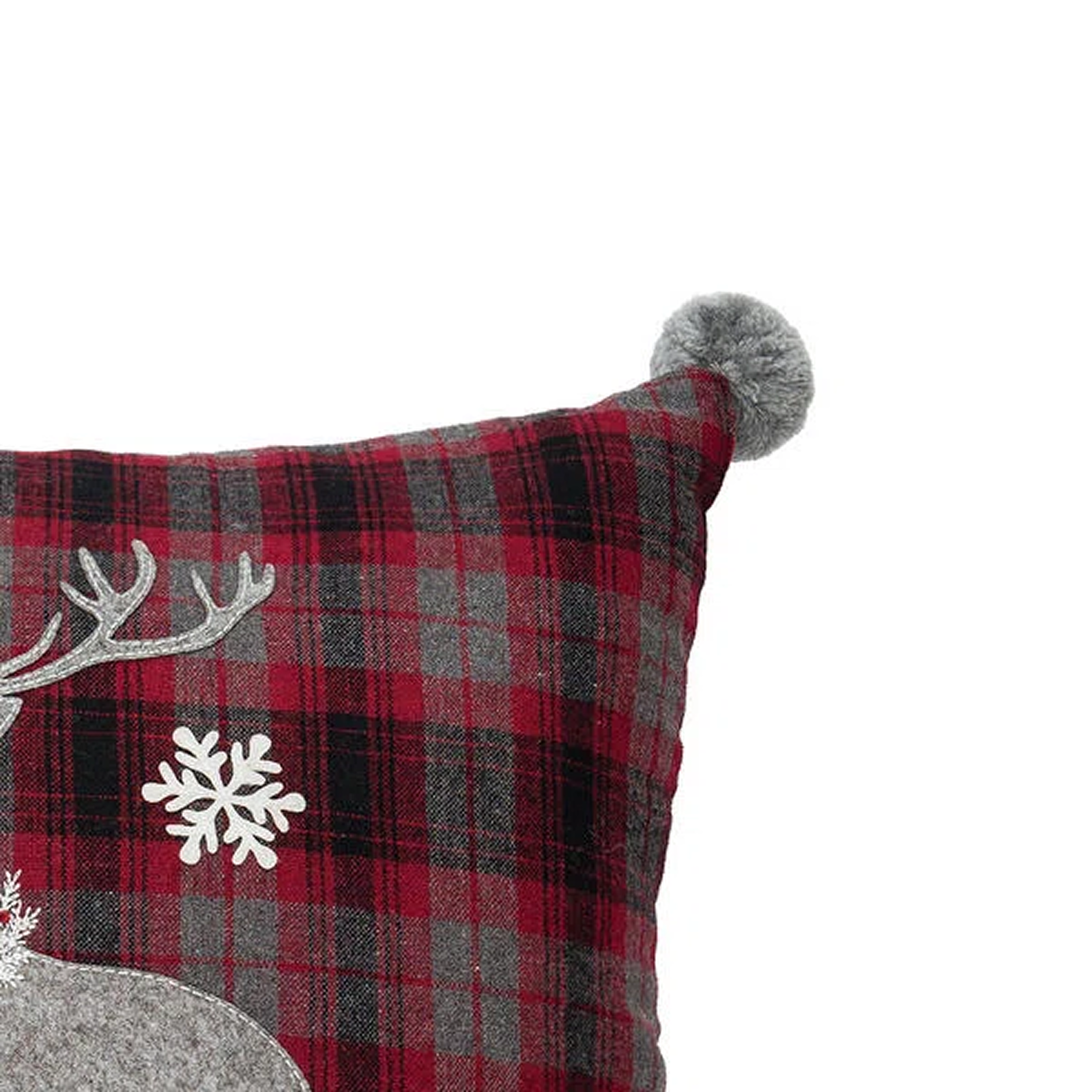 Deep Burgundy Plaid Cozy Throw Pillow