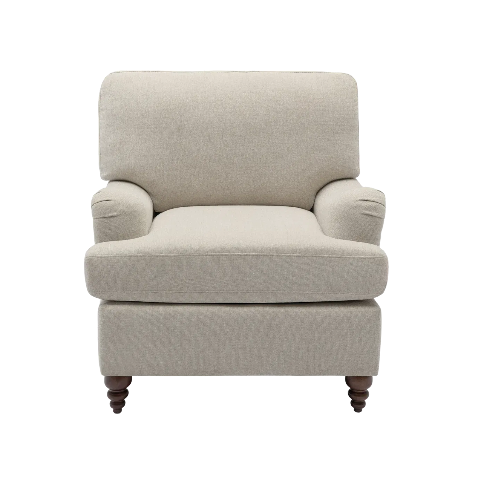 Cream Beige High-Back Recliner Armchair