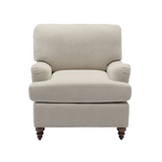 Cream Beige High-Back Recliner Armchair
