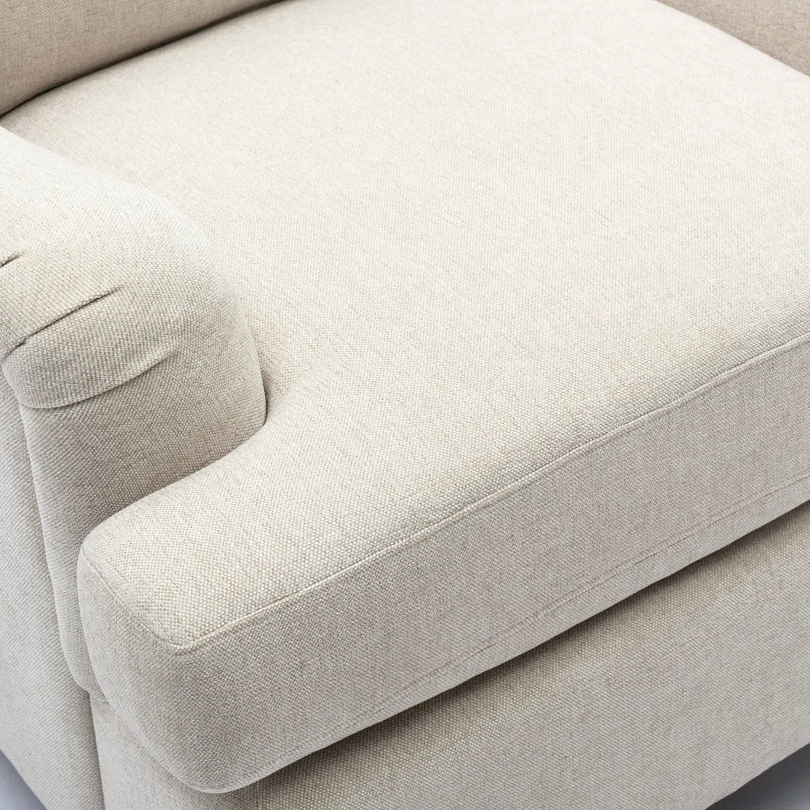 Cream Beige High-Back Recliner Armchair