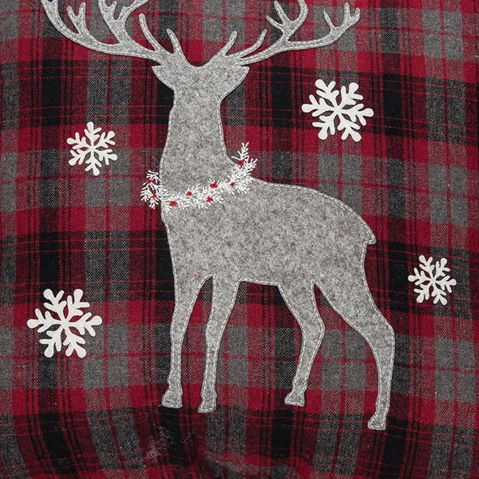 Deep Burgundy Plaid Cozy Throw Pillow