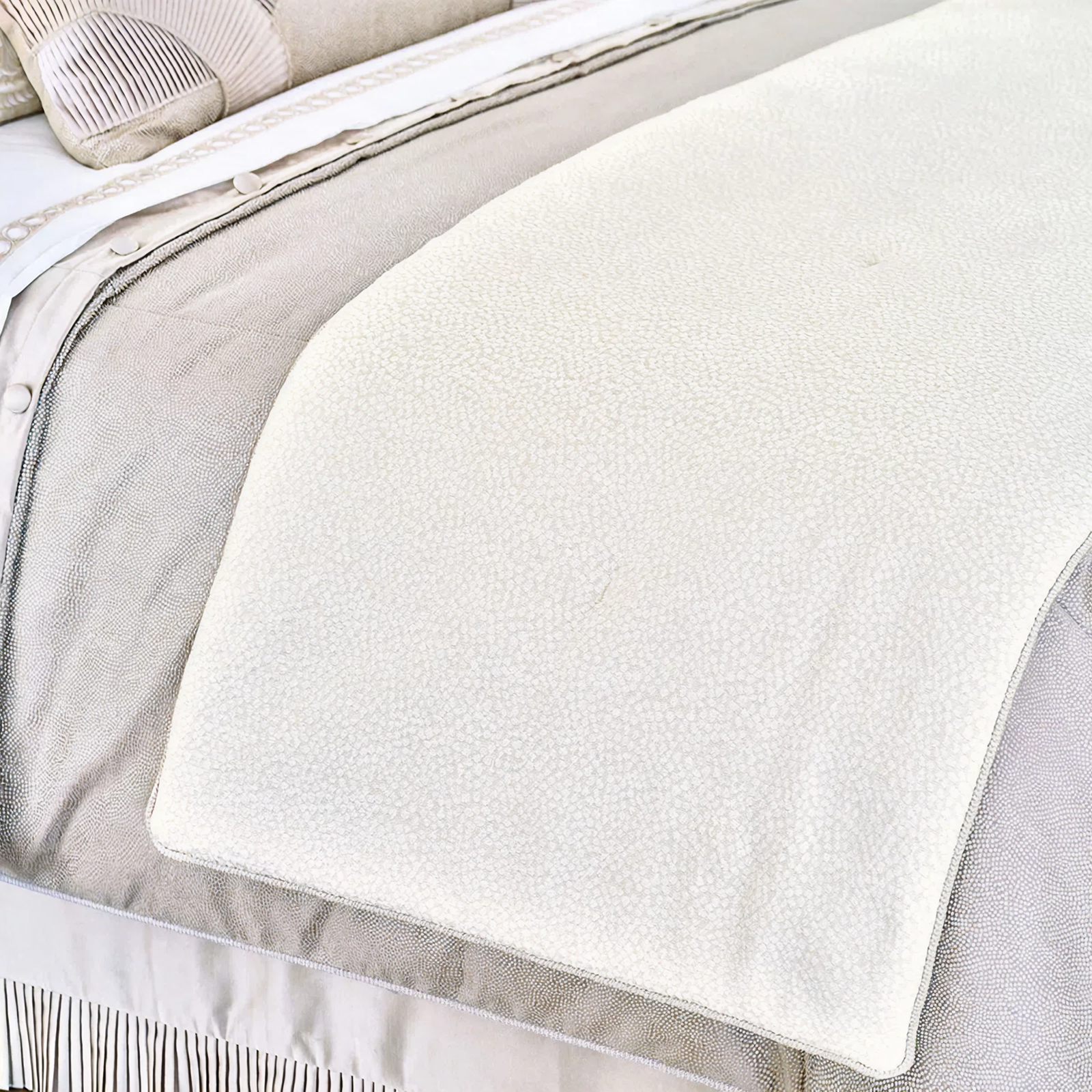 Beige Cotton Blanket