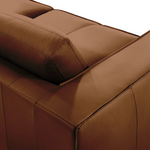 Classic Cognac Leather Loveseat
