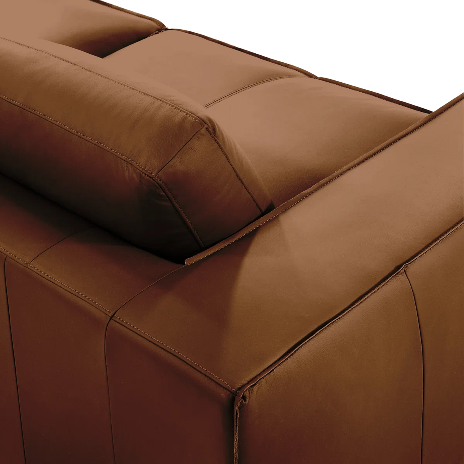 Classic Cognac Leather Loveseat