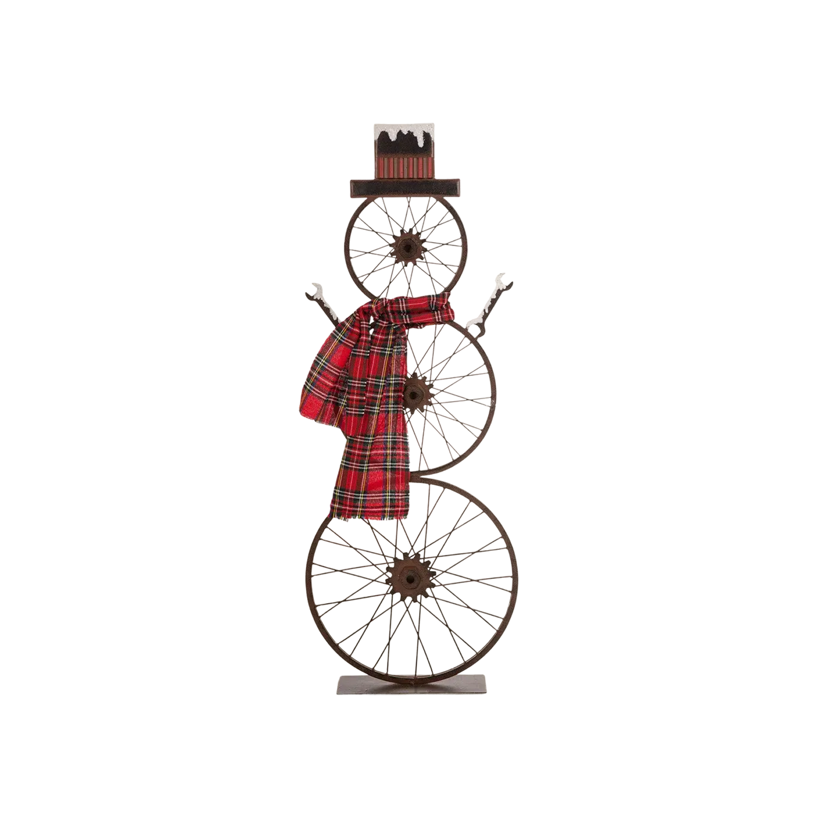 Christmas Standing Snowman with Wheels