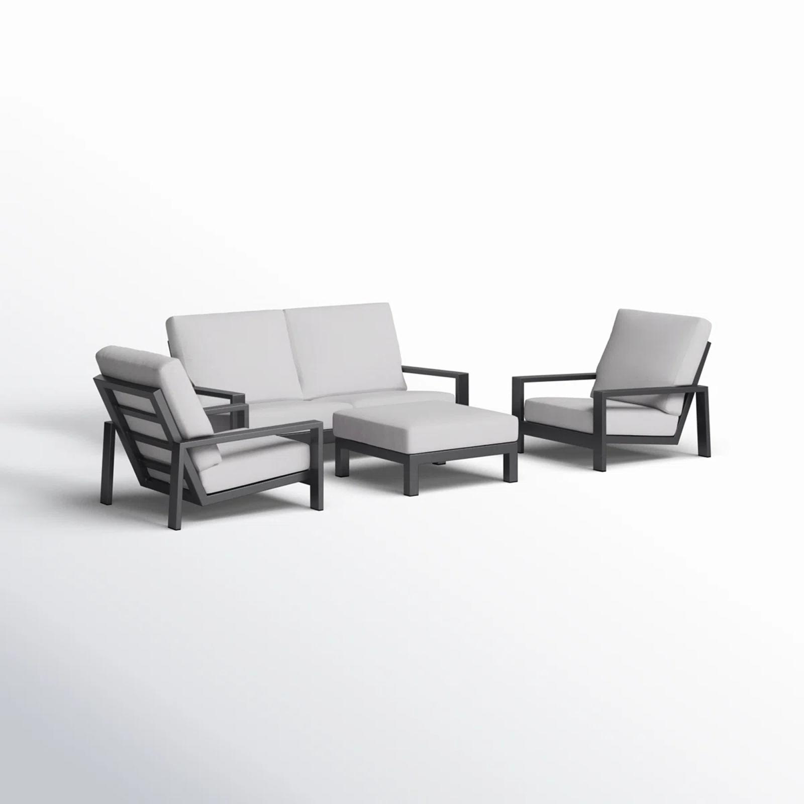 4-piece Aluminum Lounge & Outdoor Sofa Set