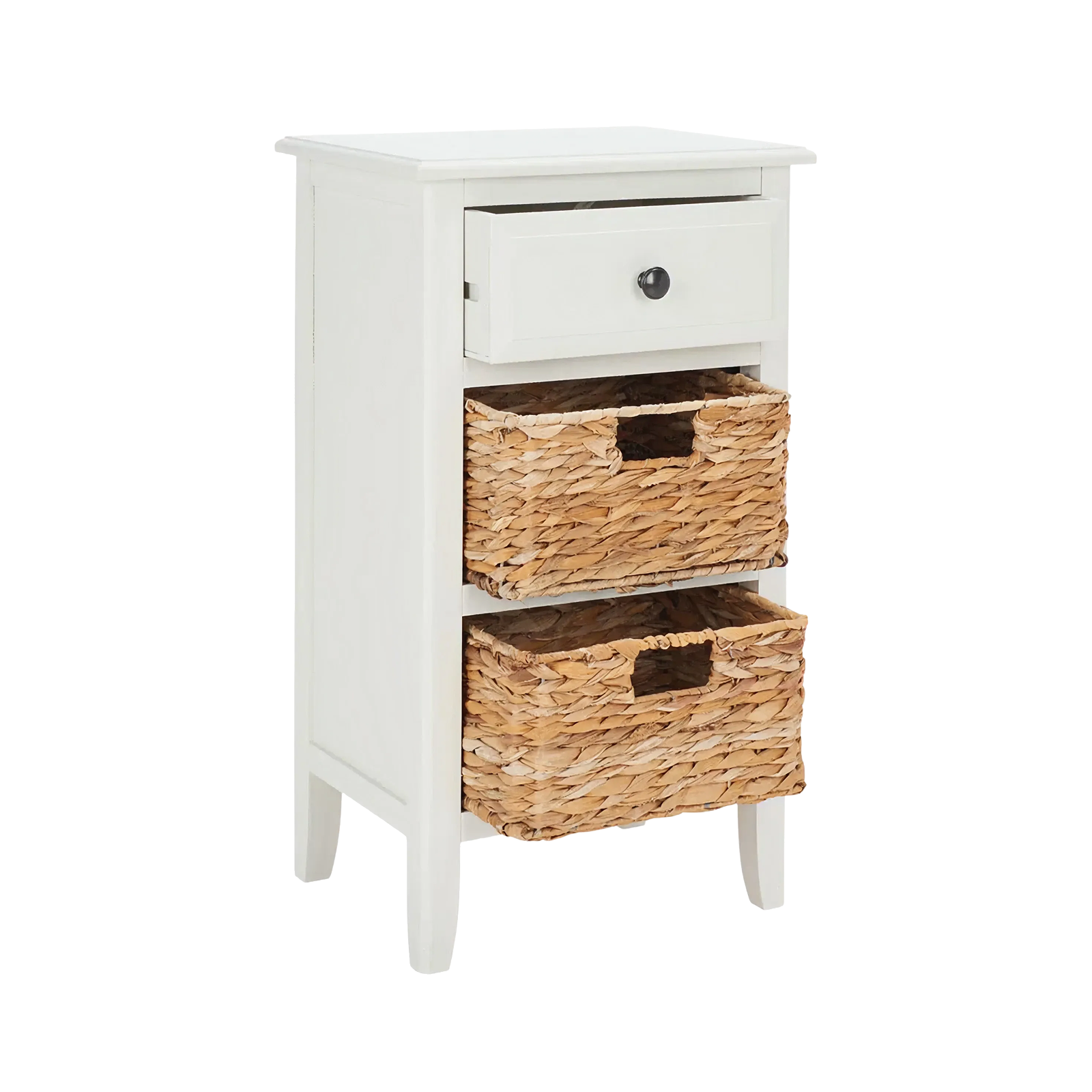 White Side Table with Drawers