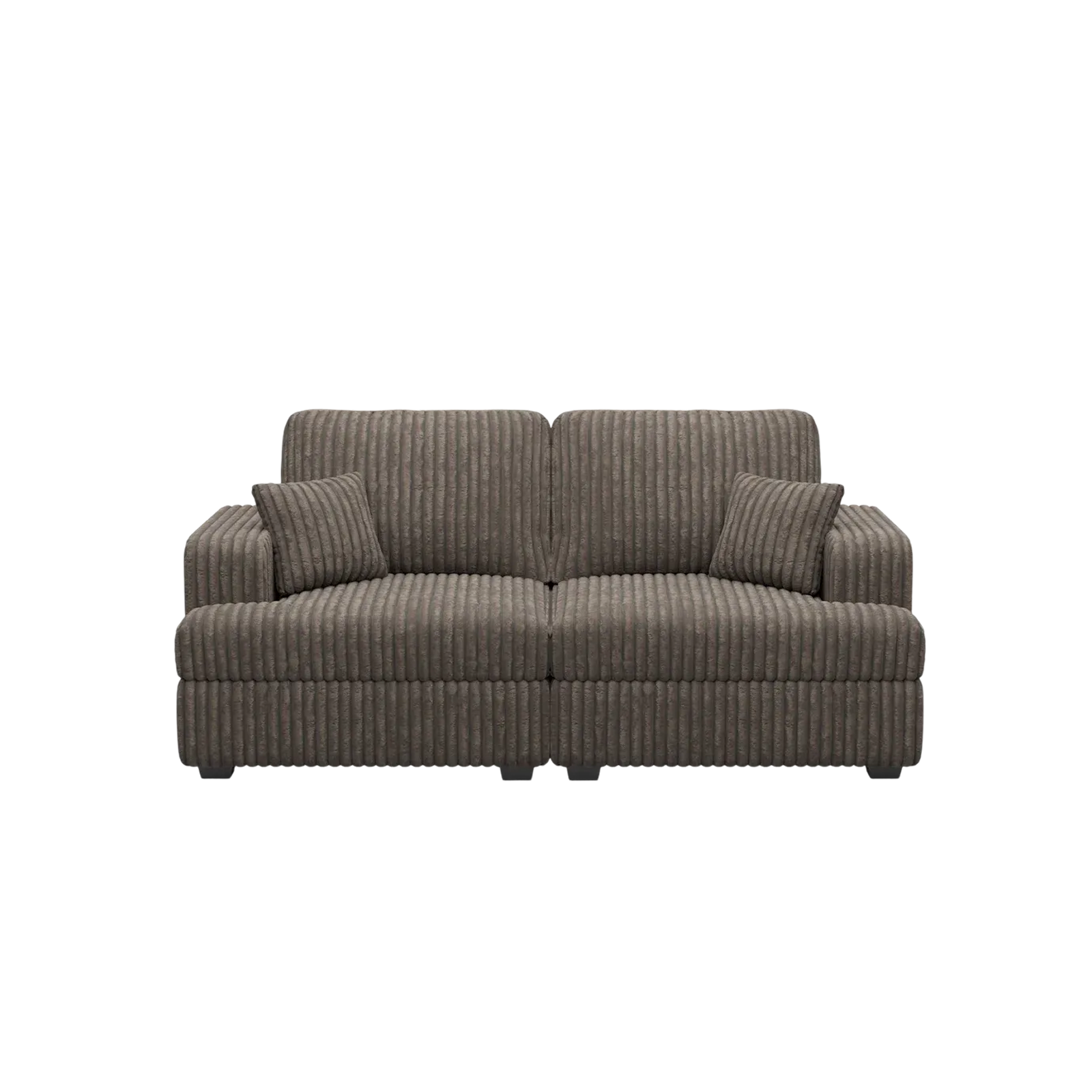 Modern Charcoal Grey 2-Seater