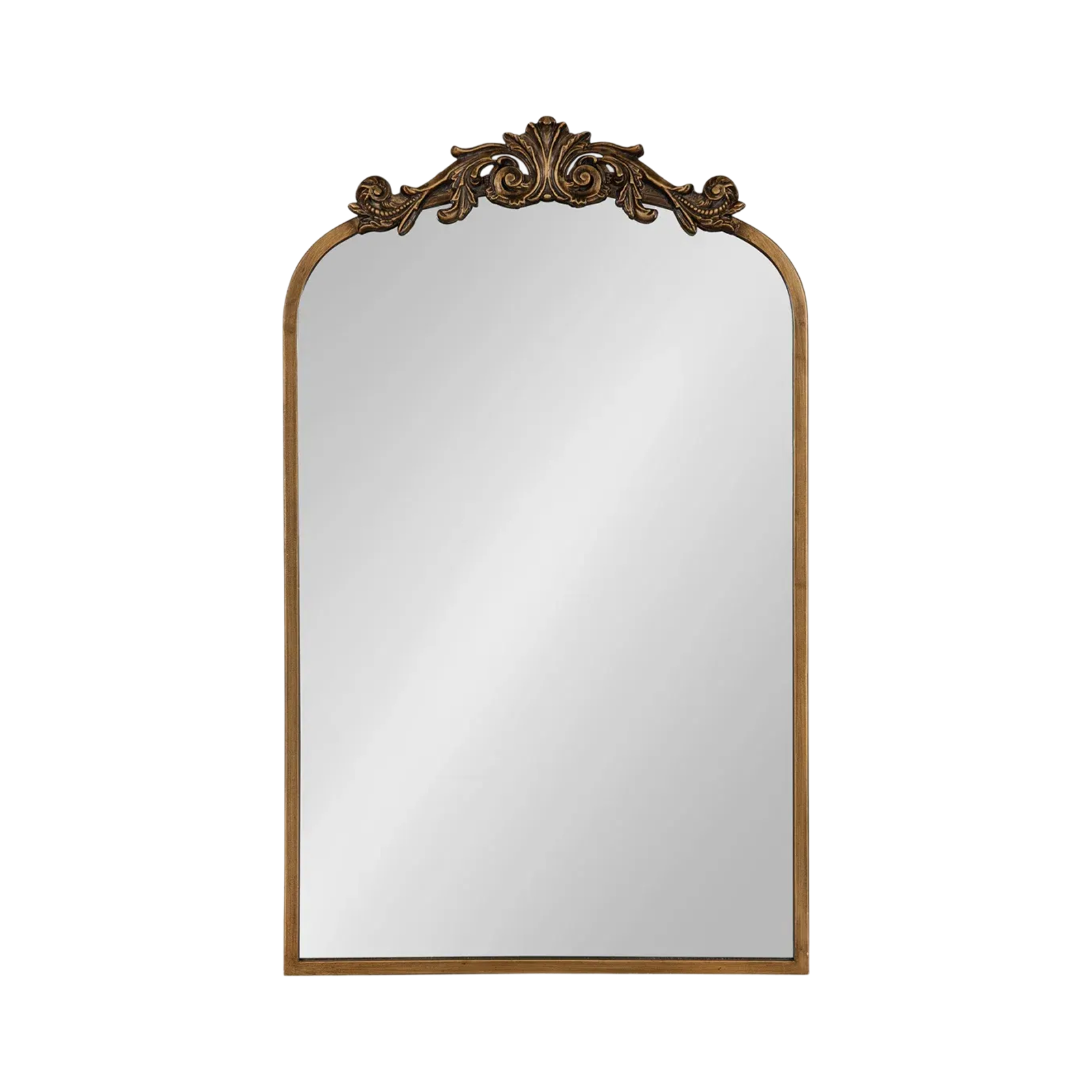 Round Wall Mirror with Textured Beaded Frame