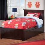 Black Single Bed Frame with Storage