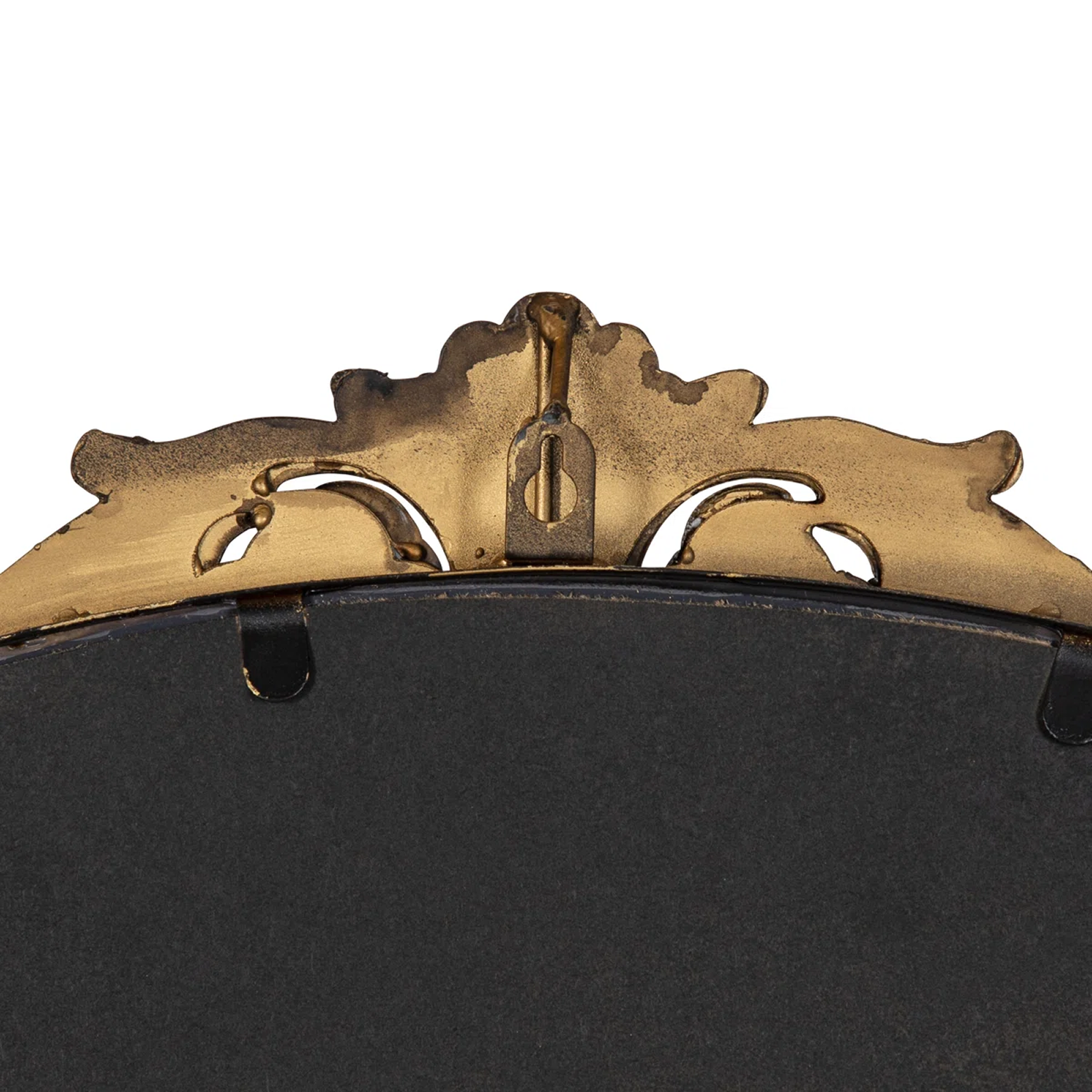 Round Wall Mirror with Textured Beaded Frame