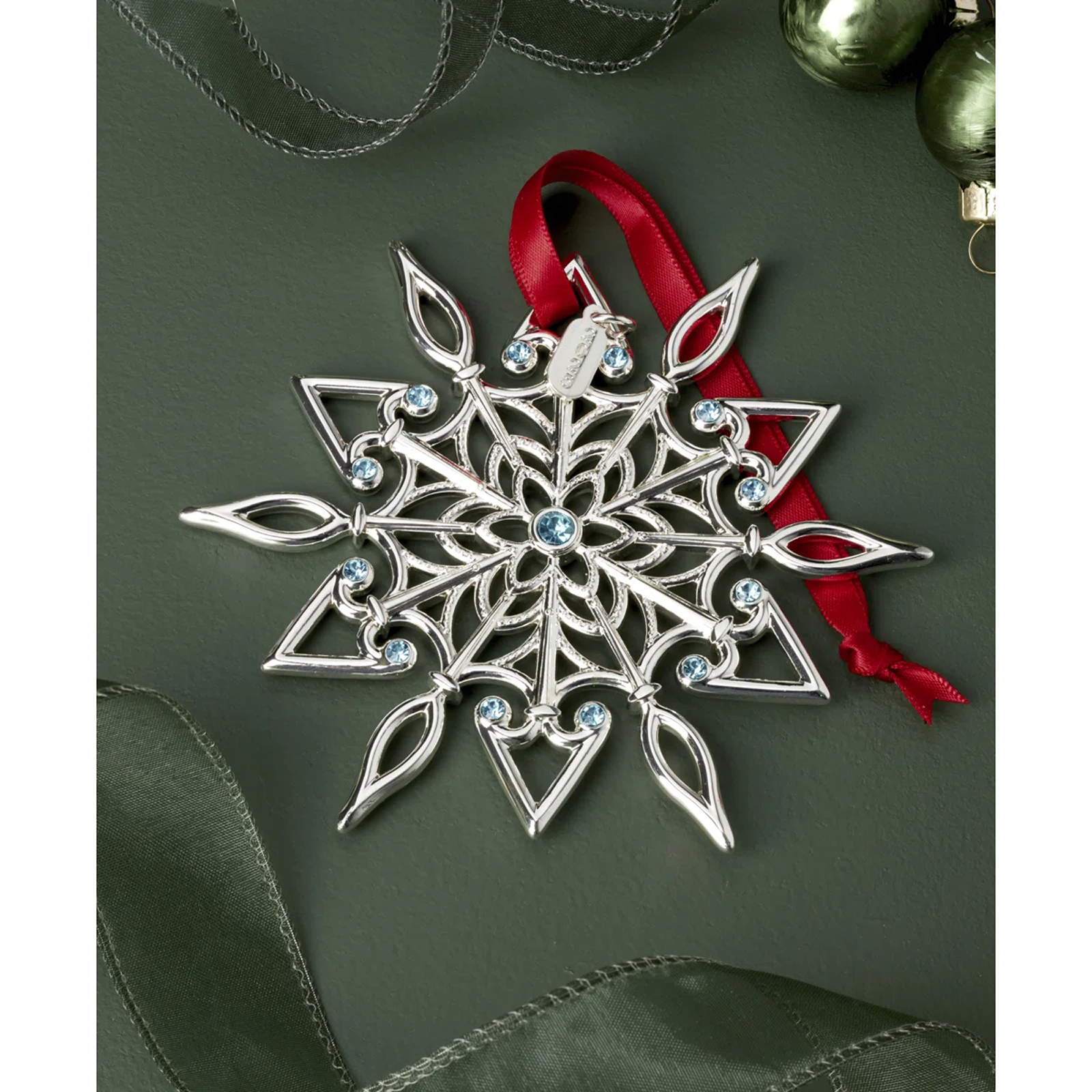 Grand Crystal Jeweled Snowflake Ornament