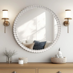 Minimal Round Wall Mirror with Metal Frame