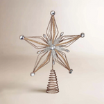 Rustic Rattan Woven Star Tree Topper