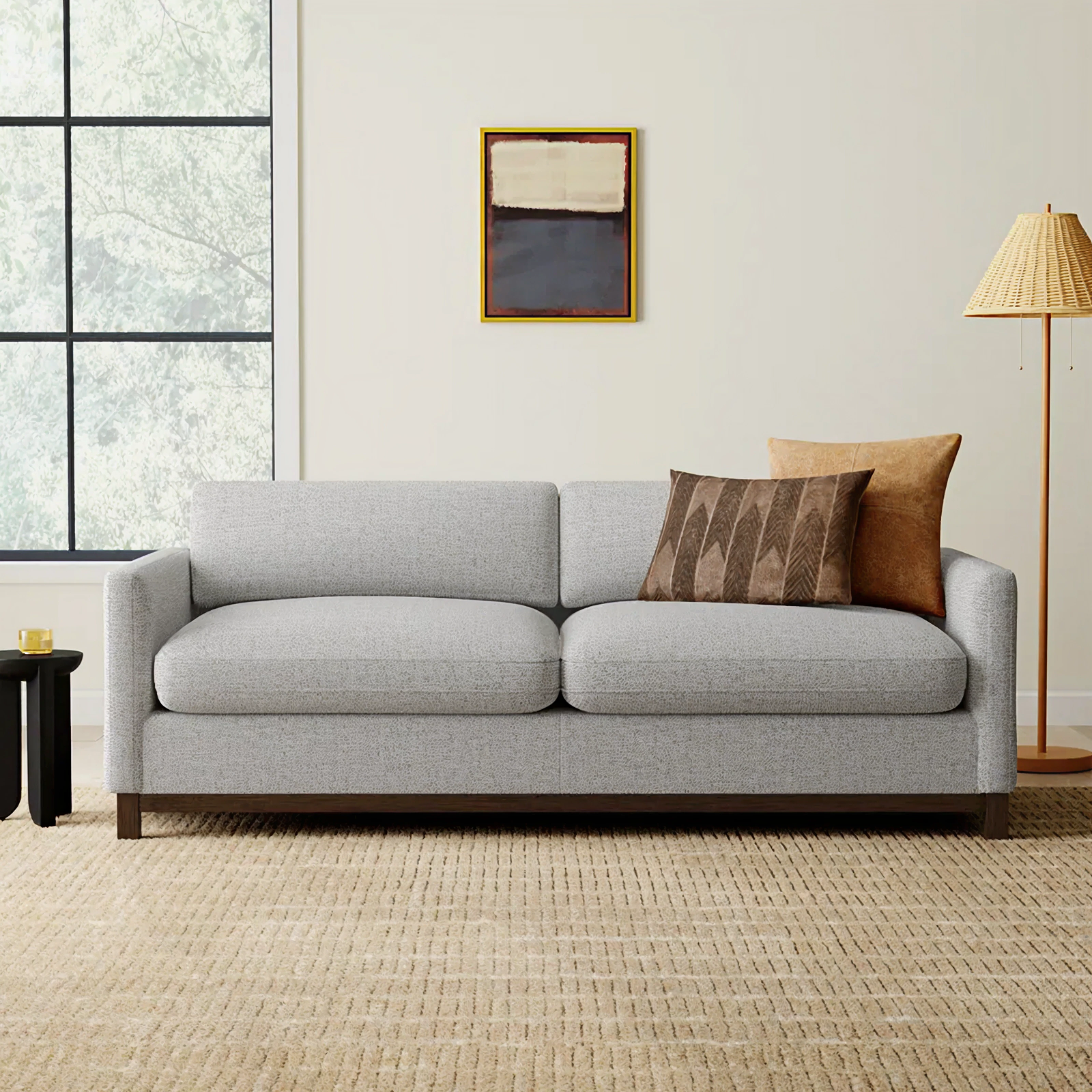 Soft Dove Grey Loveseat