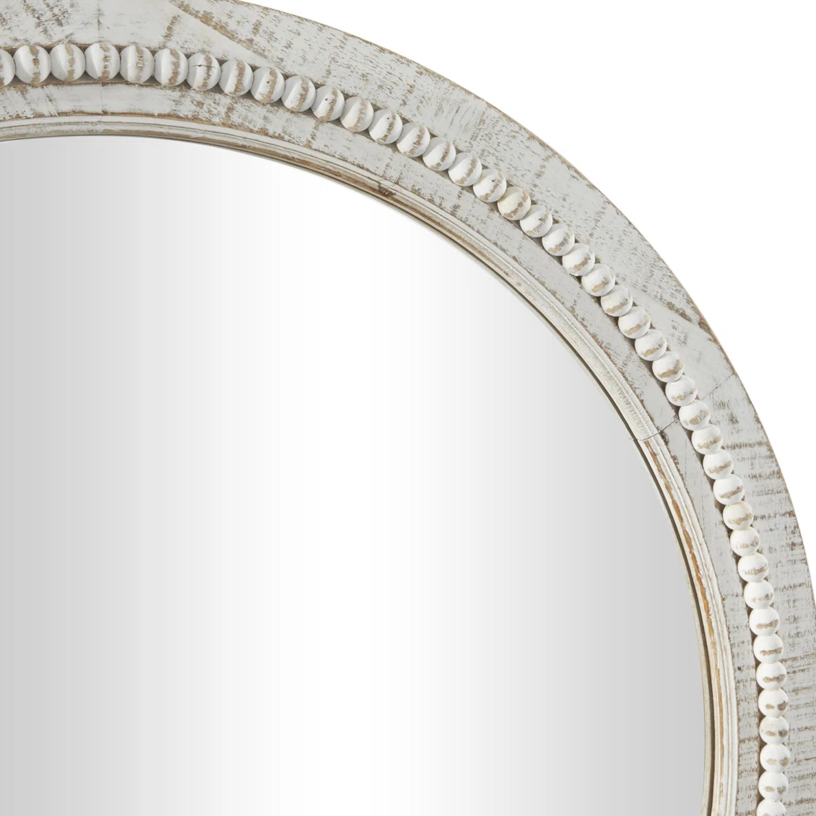 Textured Edge Round Decorative Mirror
