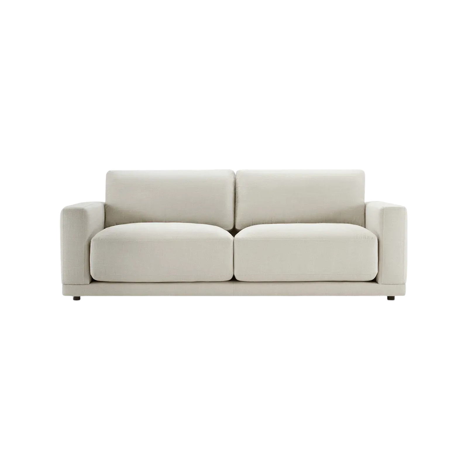 Structured Cream Fabric Sofa
