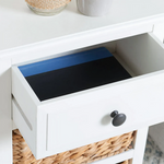 White Side Table with Drawers