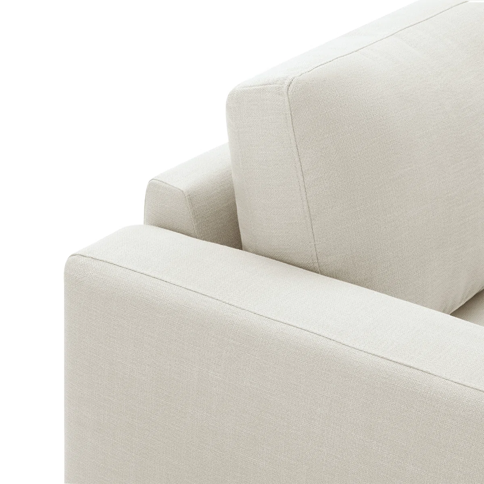 Structured Cream Fabric Sofa