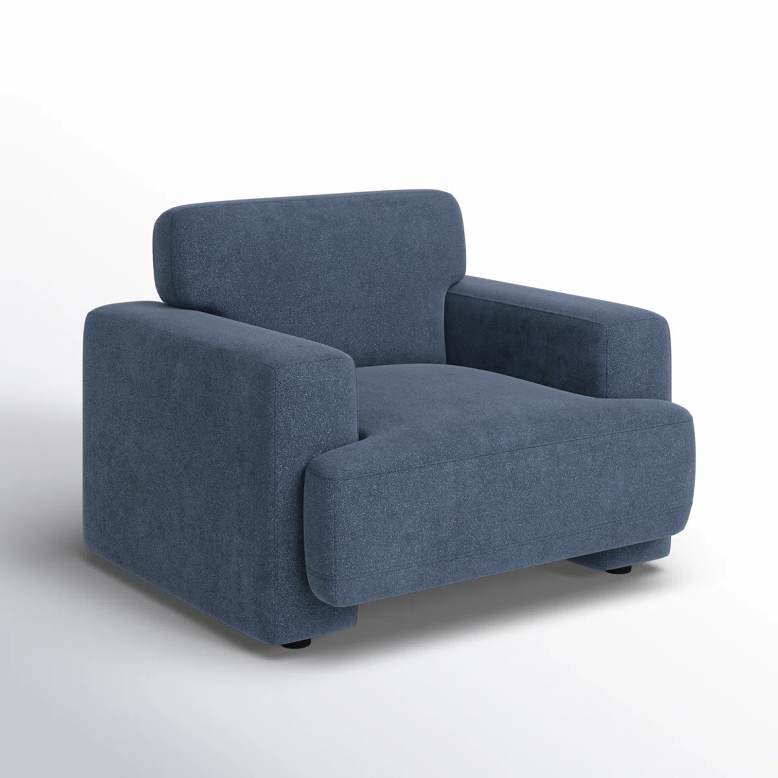 Mid-Century Navy Blue Armchair