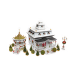 Snowy White Ceramic Lighted Village Set
