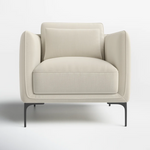 Modern Cream Boucle Accent Chair