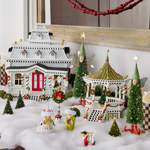 Snowy White Ceramic Lighted Village Set