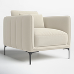 Modern Cream Boucle Accent Chair