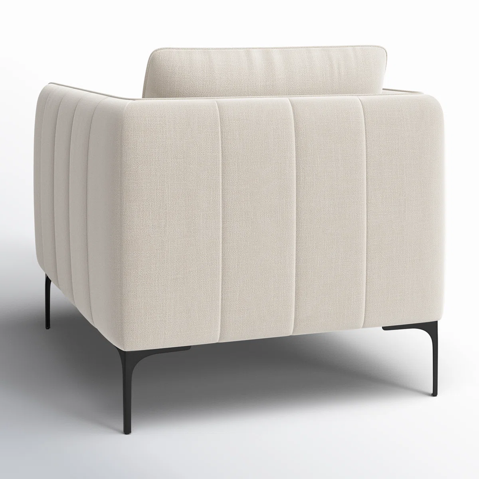 Modern Cream Boucle Accent Chair